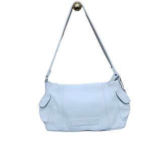 Fossil Pebbled White Leather Hobo Tote Shoulder Bag